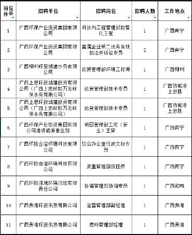 广西环保集团2025年第三次公开招聘(图1)