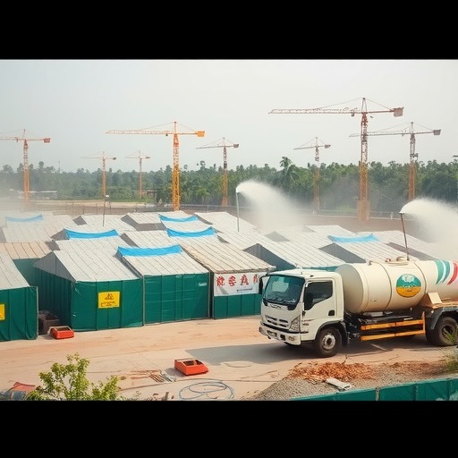 海南全面落实施工扬尘防治“六个100%”(图1)