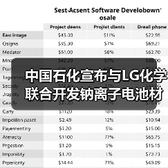 LG化学携手中国石化共建钠离子电池材料生态(图1)