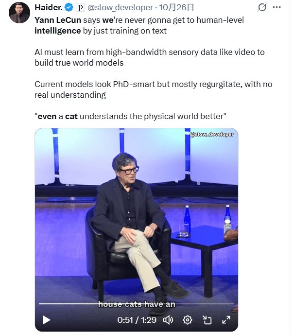 AI教父杨立昆离职创业，挑战大语言模型，押注世界模型新范式(图2)